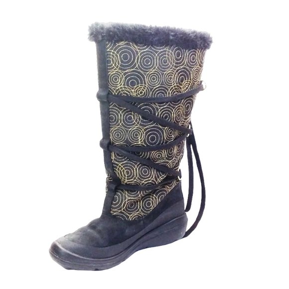 Timberland Black Gold Genuine Leather Boots Size 7 - Picture 3 of 10